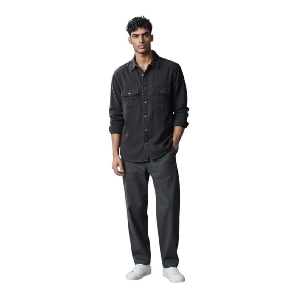 Everlane Mens The Utility Shirt Jacket in Buttersoft~Size XS~Black Casual~L10 06
